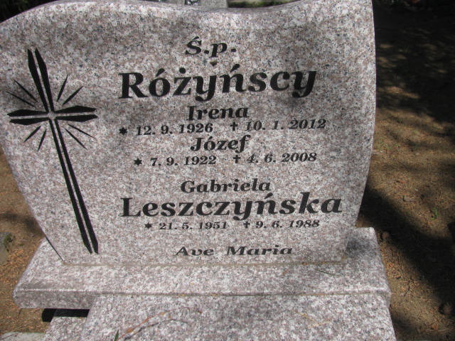 Gabriela Leszczyńska 1951 Bydgoszcz - Grobonet - Wyszukiwarka osób pochowanych