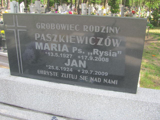 Jan Paszkiewicz 1924 Bydgoszcz - Grobonet - Wyszukiwarka osób pochowanych