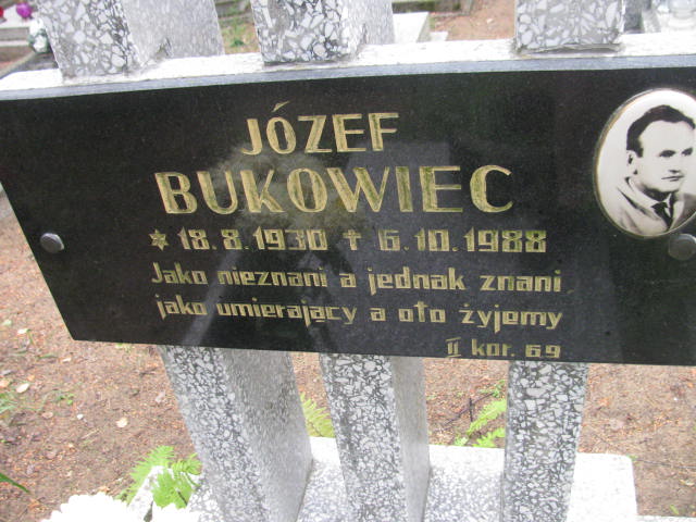 Józef Bukowiec 1930 Bydgoszcz - Grobonet - Wyszukiwarka osób pochowanych