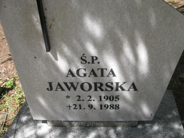Agata Jaworska 1905 Bydgoszcz - Grobonet - Wyszukiwarka osób pochowanych