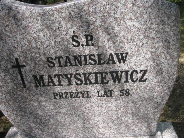 Stanisław Matyśkiewicz 1930 Bydgoszcz - Grobonet - Wyszukiwarka osób pochowanych