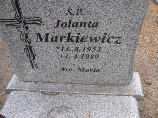 Jolanta Markiewicz 1953 Bydgoszcz - Grobonet - Wyszukiwarka osób pochowanych