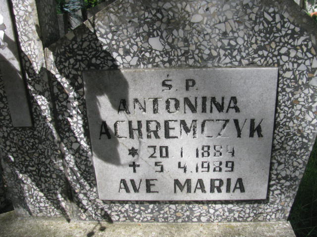 Antonina Achremczyk 1884 Bydgoszcz - Grobonet - Wyszukiwarka osób pochowanych