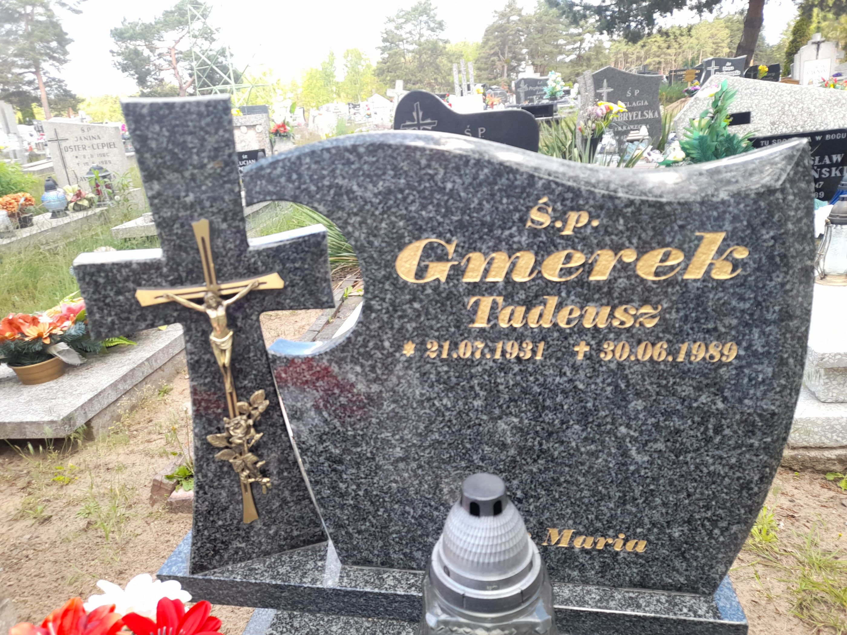 Tadeusz Gmerek 1931 Bydgoszcz - Grobonet - Wyszukiwarka osób pochowanych