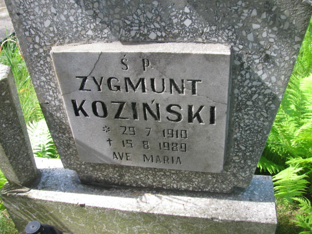 Zygmunt Koziński 1910 Bydgoszcz - Grobonet - Wyszukiwarka osób pochowanych