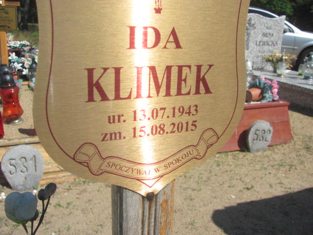 Ida Klimek 1943 Bydgoszcz - Grobonet - Wyszukiwarka osób pochowanych