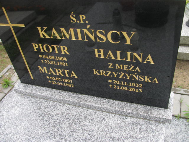 Marta Kamińska 1907 Bydgoszcz - Grobonet - Wyszukiwarka osób pochowanych