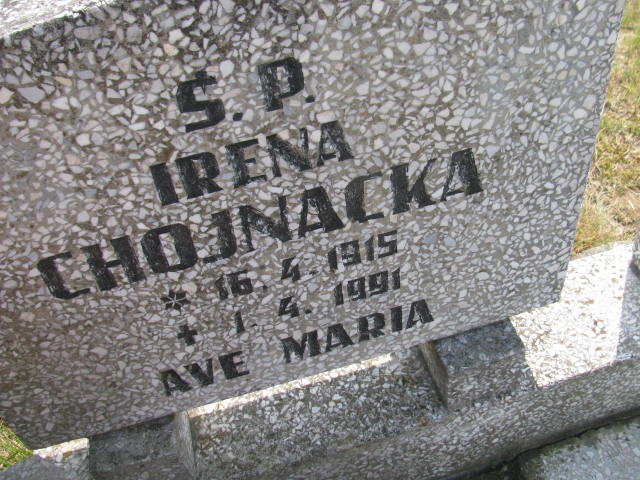 Irena Chojnacka 1915 Bydgoszcz - Grobonet - Wyszukiwarka osób pochowanych
