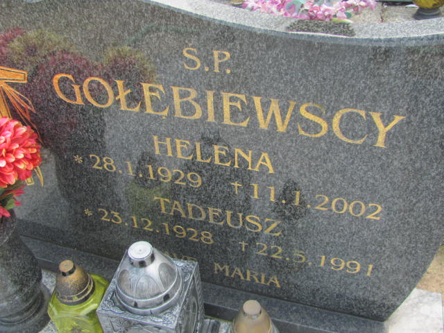 Tadeusz Gołębiewski 1928 Bydgoszcz - Grobonet - Wyszukiwarka osób pochowanych