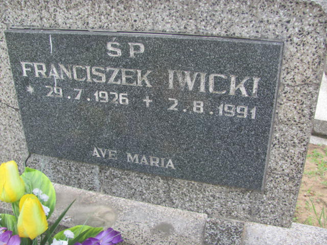 Franciszek Iwicki 1926 Bydgoszcz - Grobonet - Wyszukiwarka osób pochowanych