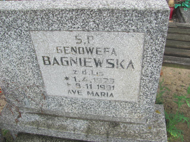 Genowefa Bagniewska 1923 Bydgoszcz - Grobonet - Wyszukiwarka osób pochowanych