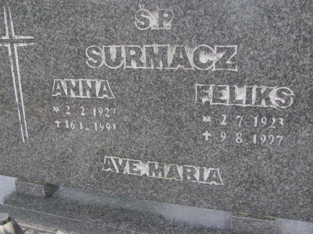 Anna Surmacz 1927 Bydgoszcz - Grobonet - Wyszukiwarka osób pochowanych