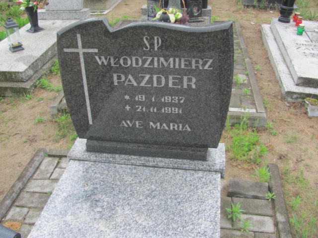 Włodzimierz Pazder 1937 Bydgoszcz - Grobonet - Wyszukiwarka osób pochowanych