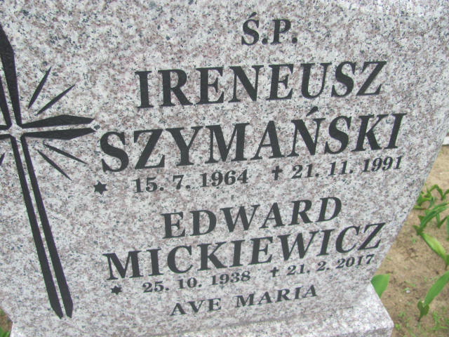 Ireneusz Szymański 1964 Bydgoszcz - Grobonet - Wyszukiwarka osób pochowanych