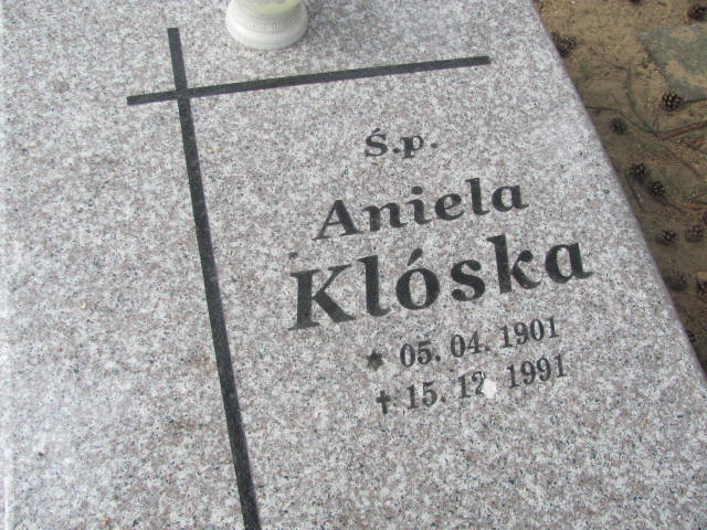 Aniela Klóska 1901 Bydgoszcz - Grobonet - Wyszukiwarka osób pochowanych