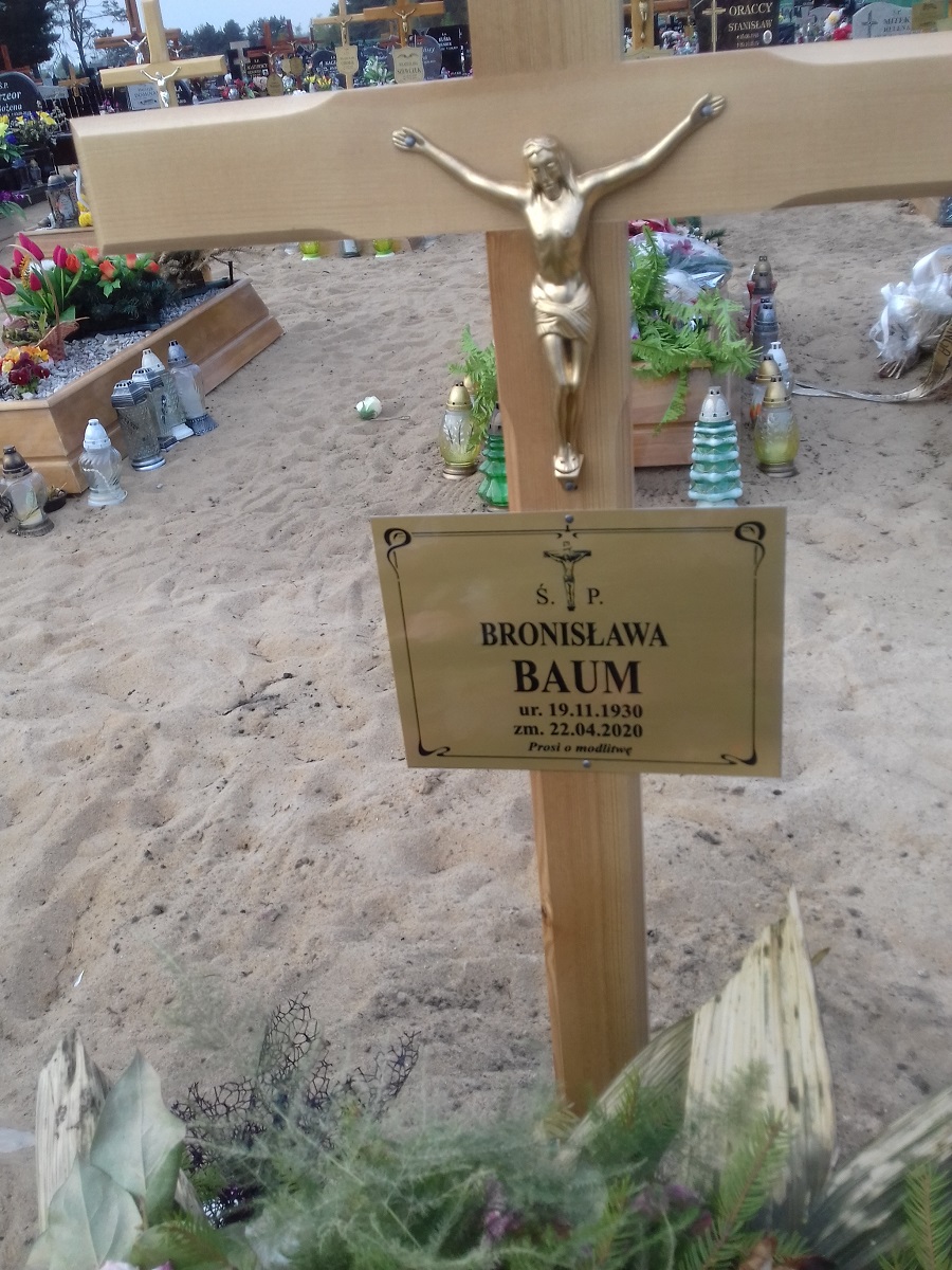 Grób BRONISŁAWA BAUM