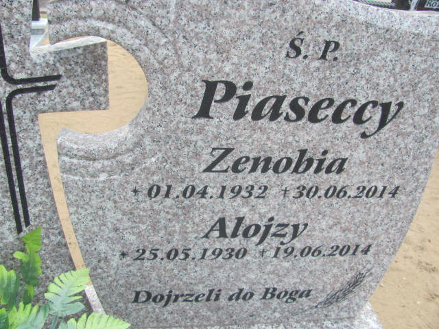 Zenobia Piasecka 1932 Bydgoszcz - Grobonet - Wyszukiwarka osób pochowanych