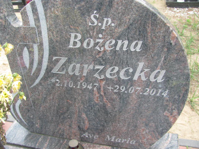 Bożena Zarzecka 1947 Bydgoszcz - Grobonet - Wyszukiwarka osób pochowanych