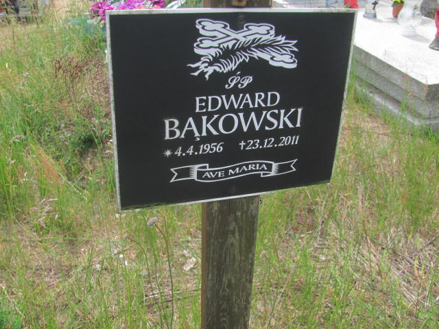 Edward Bąkowski 1956 Bydgoszcz - Grobonet - Wyszukiwarka osób pochowanych