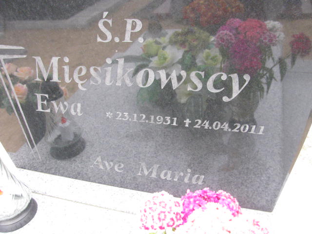 Ewa Mięsikowska 1931 Bydgoszcz - Grobonet - Wyszukiwarka osób pochowanych