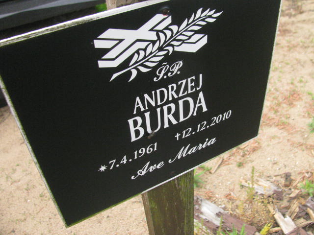 Andrzej Burda 1961 Bydgoszcz - Grobonet - Wyszukiwarka osób pochowanych