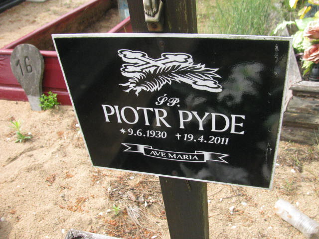 Piotr Pyde 1930 Bydgoszcz - Grobonet - Wyszukiwarka osób pochowanych