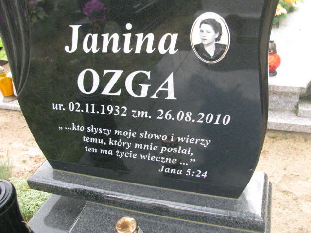 Janina Ozga 1932 Bydgoszcz - Grobonet - Wyszukiwarka osób pochowanych
