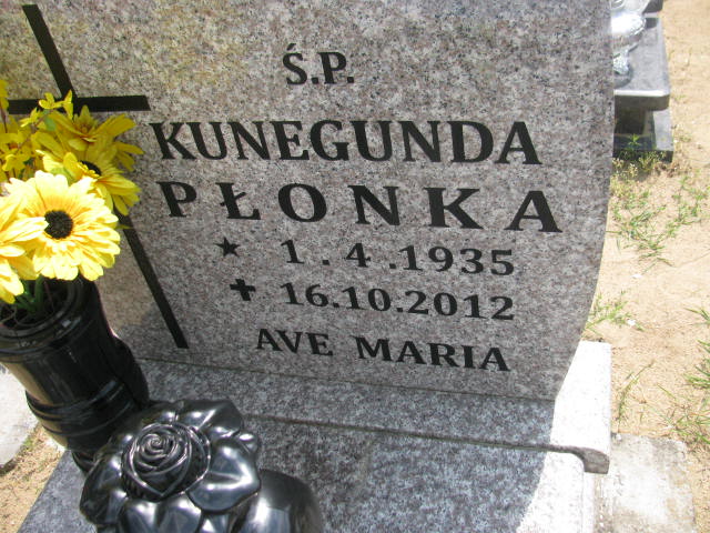 Kunegunda Płonka 1935 Bydgoszcz - Grobonet - Wyszukiwarka osób pochowanych