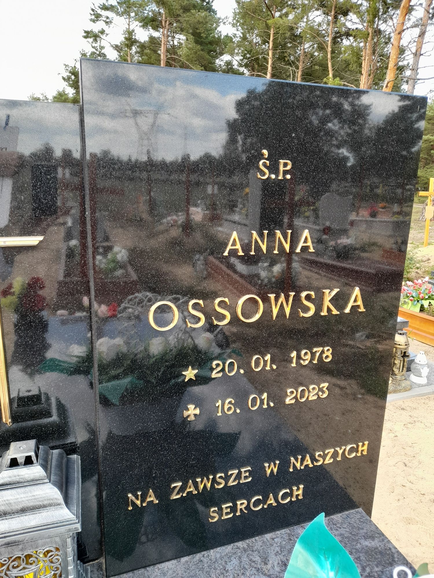 Anna Ossowska 1978 Bydgoszcz - Grobonet - Wyszukiwarka osób pochowanych