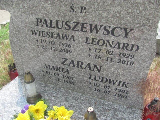 Wiesława Paluszewska 1936 Bydgoszcz - Grobonet - Wyszukiwarka osób pochowanych