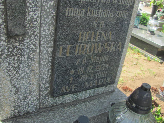 Helena Cejrowska 1933 Bydgoszcz - Grobonet - Wyszukiwarka osób pochowanych