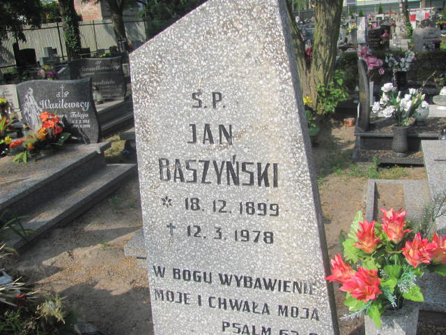 Jan Baszyński 1899 Bydgoszcz - Grobonet - Wyszukiwarka osób pochowanych