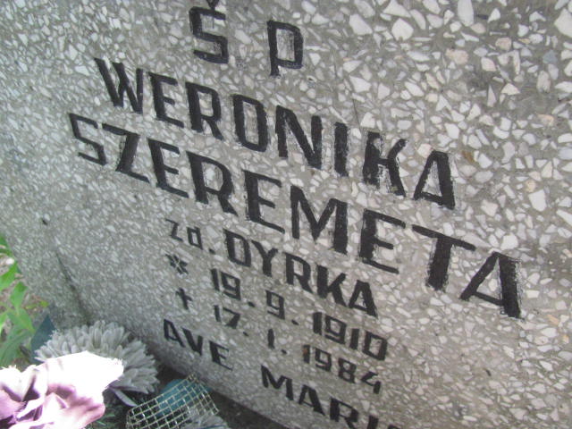 Weronika Szeremeta 1910 Bydgoszcz - Grobonet - Wyszukiwarka osób pochowanych