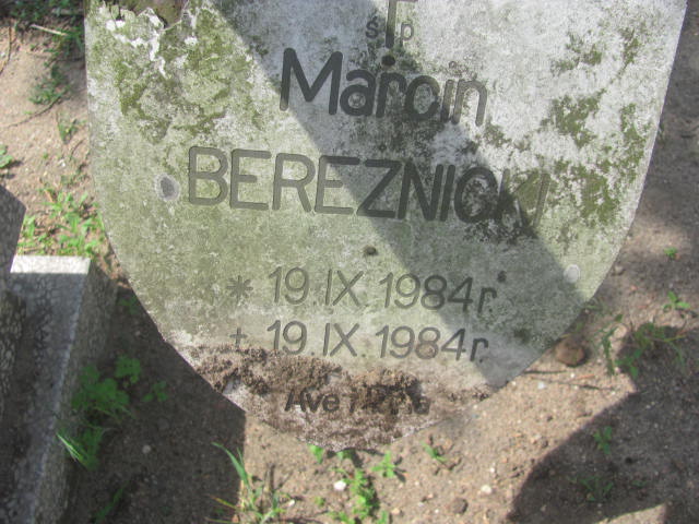 Marcin Bereżnicki 1984 Bydgoszcz - Grobonet - Wyszukiwarka osób pochowanych