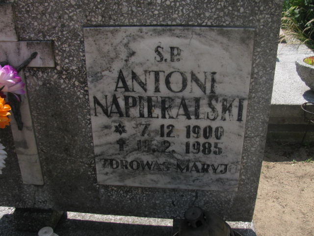 Antoni Napieralski 1900 Bydgoszcz - Grobonet - Wyszukiwarka osób pochowanych