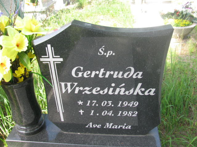 Gertruda Wrzesińska 1949 Bydgoszcz - Grobonet - Wyszukiwarka osób pochowanych