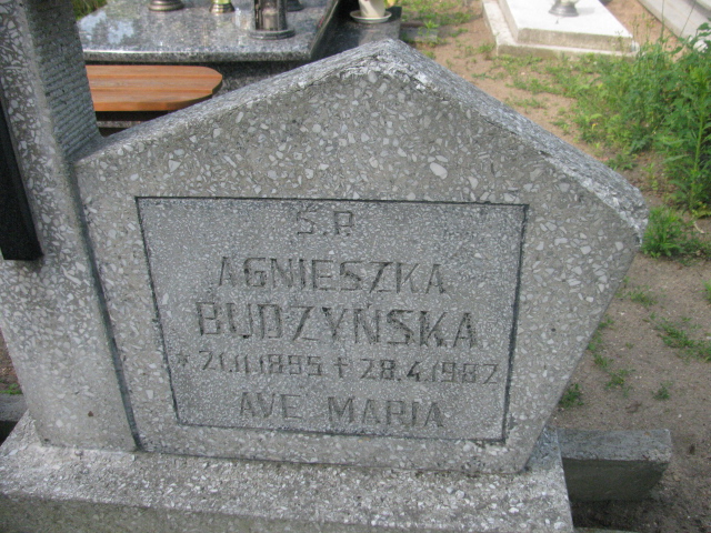 Agnieszka Budzyńska 1895 Bydgoszcz - Grobonet - Wyszukiwarka osób pochowanych