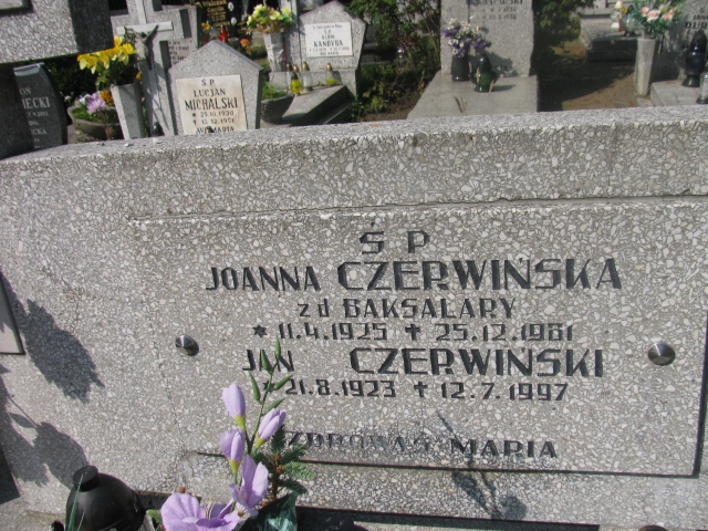 Joanna Czerwińska 1925 Bydgoszcz - Grobonet - Wyszukiwarka osób pochowanych