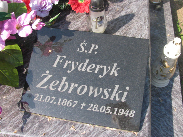 Fryderyk Żebrowski 1867 Bydgoszcz - Grobonet - Wyszukiwarka osób pochowanych