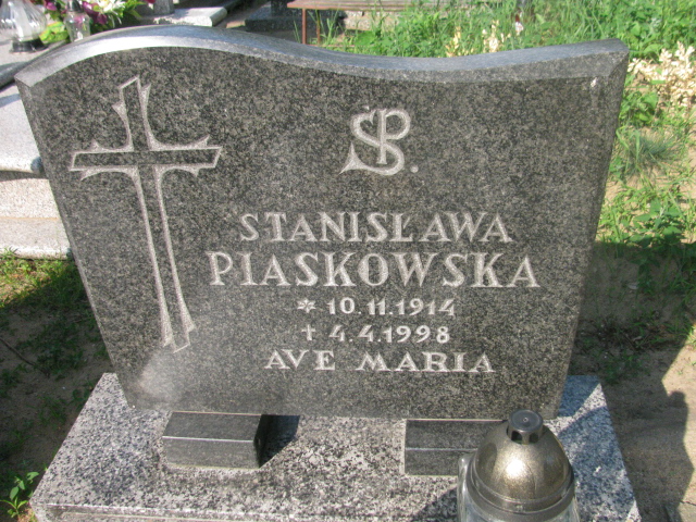 Stanisława Piaskowska 1914 Bydgoszcz - Grobonet - Wyszukiwarka osób pochowanych