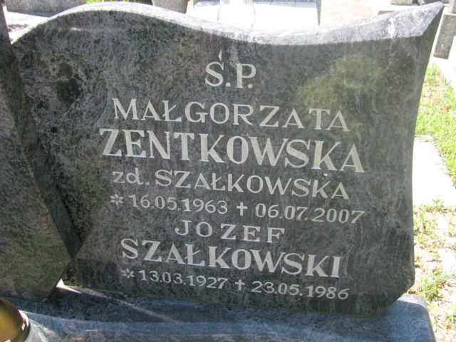 Małgorzata Zentkowska 1963 Bydgoszcz - Grobonet - Wyszukiwarka osób pochowanych