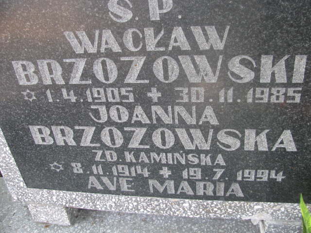 Wacław Brzozowski 1905 Bydgoszcz - Grobonet - Wyszukiwarka osób pochowanych
