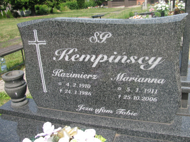 Kazimierz Kempiński 1910 Bydgoszcz - Grobonet - Wyszukiwarka osób pochowanych