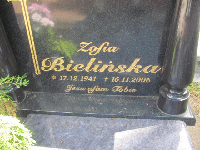 Zofia Bielińska 1941 Bydgoszcz - Grobonet - Wyszukiwarka osób pochowanych
