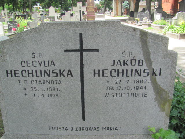 Cecylia Hechlińska 1891 Bydgoszcz - Grobonet - Wyszukiwarka osób pochowanych