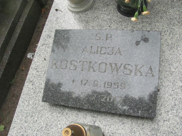 Alicja Kostkowska 1959 Bydgoszcz - Grobonet - Wyszukiwarka osób pochowanych