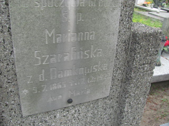 Marianna Szarafińska 1865 Bydgoszcz - Grobonet - Wyszukiwarka osób pochowanych
