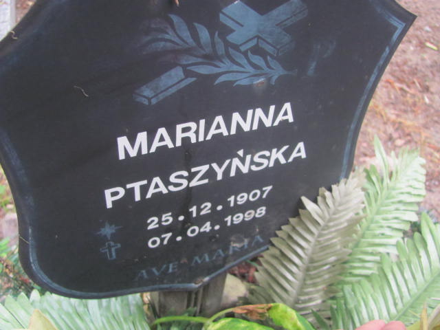 Marianna Ptaszyńska 1907 Bydgoszcz - Grobonet - Wyszukiwarka osób pochowanych