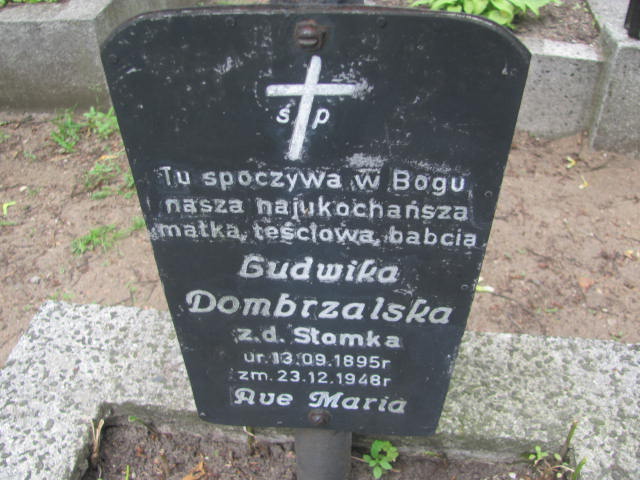 Ludwika Dombrzalska 1895 Bydgoszcz - Grobonet - Wyszukiwarka osób pochowanych