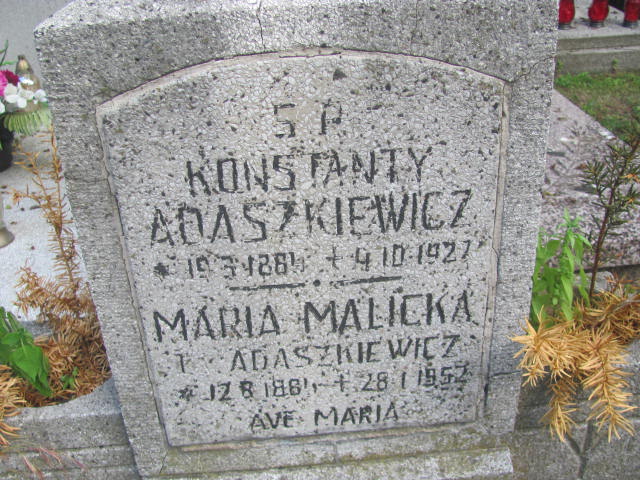 Maria Malicka 1884 Bydgoszcz - Grobonet - Wyszukiwarka osób pochowanych